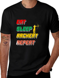 Eat Sleep Archery Repeat T-Shirt | Sports Tee