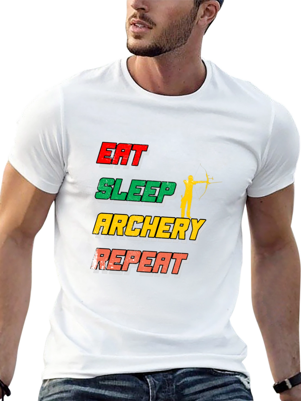 Eat Sleep Archery Repeat T-Shirt | Sports Tee