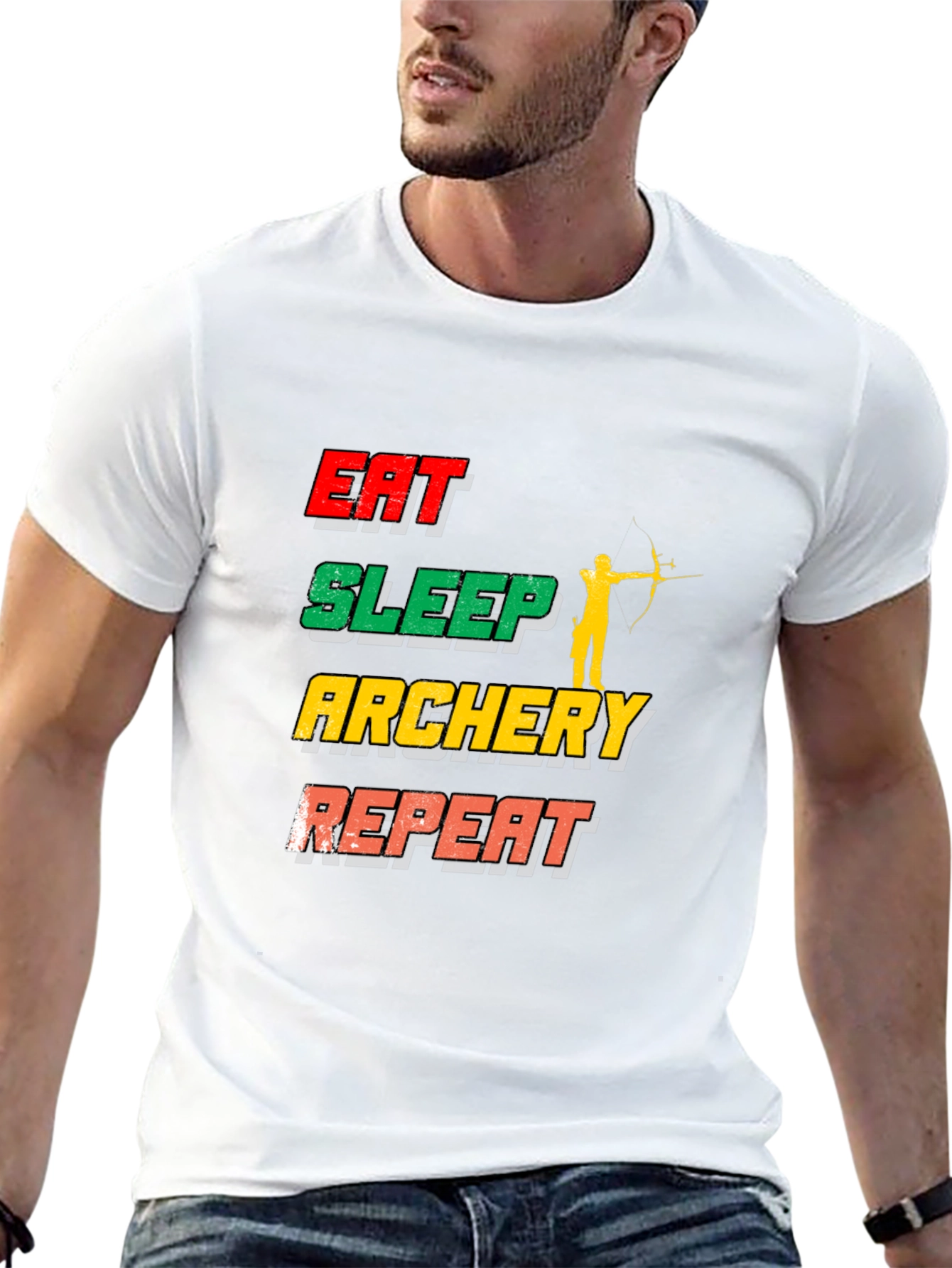 Eat Sleep Archery Repeat T-Shirt | Sports Tee