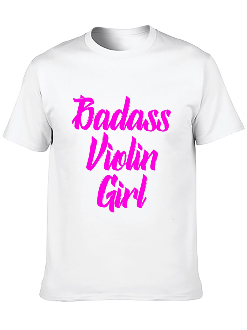 Badass Violin Girl Graphic Tee - Black Cotton T-Shirt