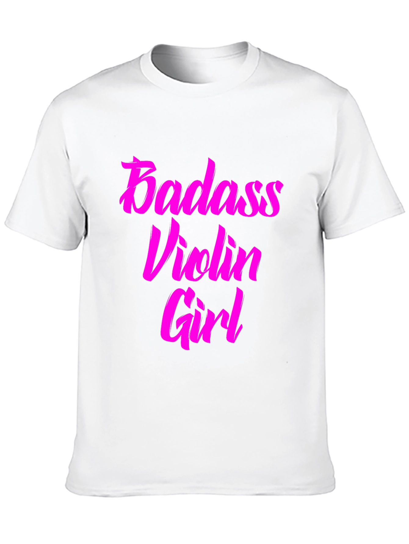 Badass Violin Girl Graphic Tee - Black Cotton T-Shirt
