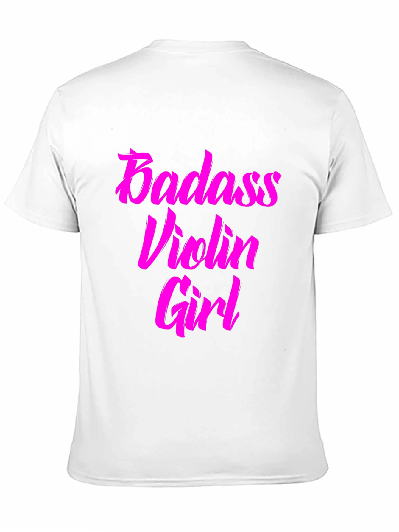 Badass Violin Girl Graphic Tee - Black Cotton T-Shirt