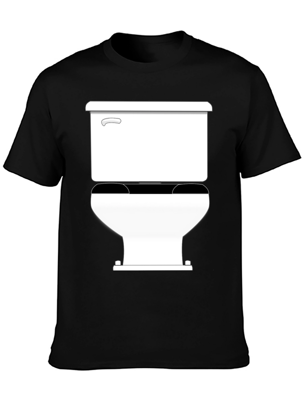 Toilet Humor Tee: Clean Black Cotton T-Shirt