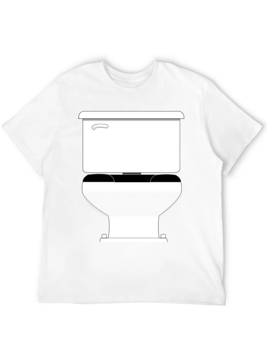 Toilet Humor Tee: Clean Black Cotton T-Shirt