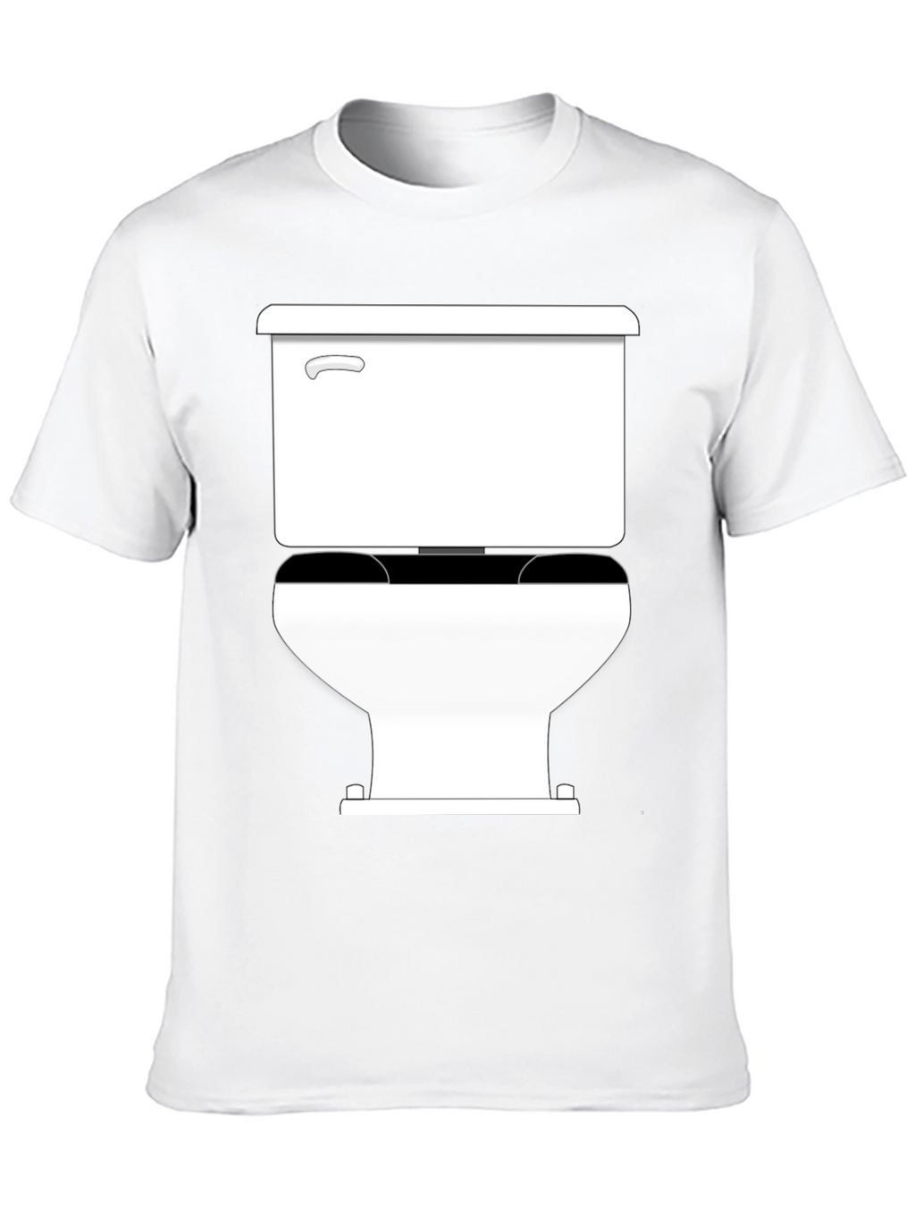 Toilet Humor Tee: Clean Black Cotton T-Shirt
