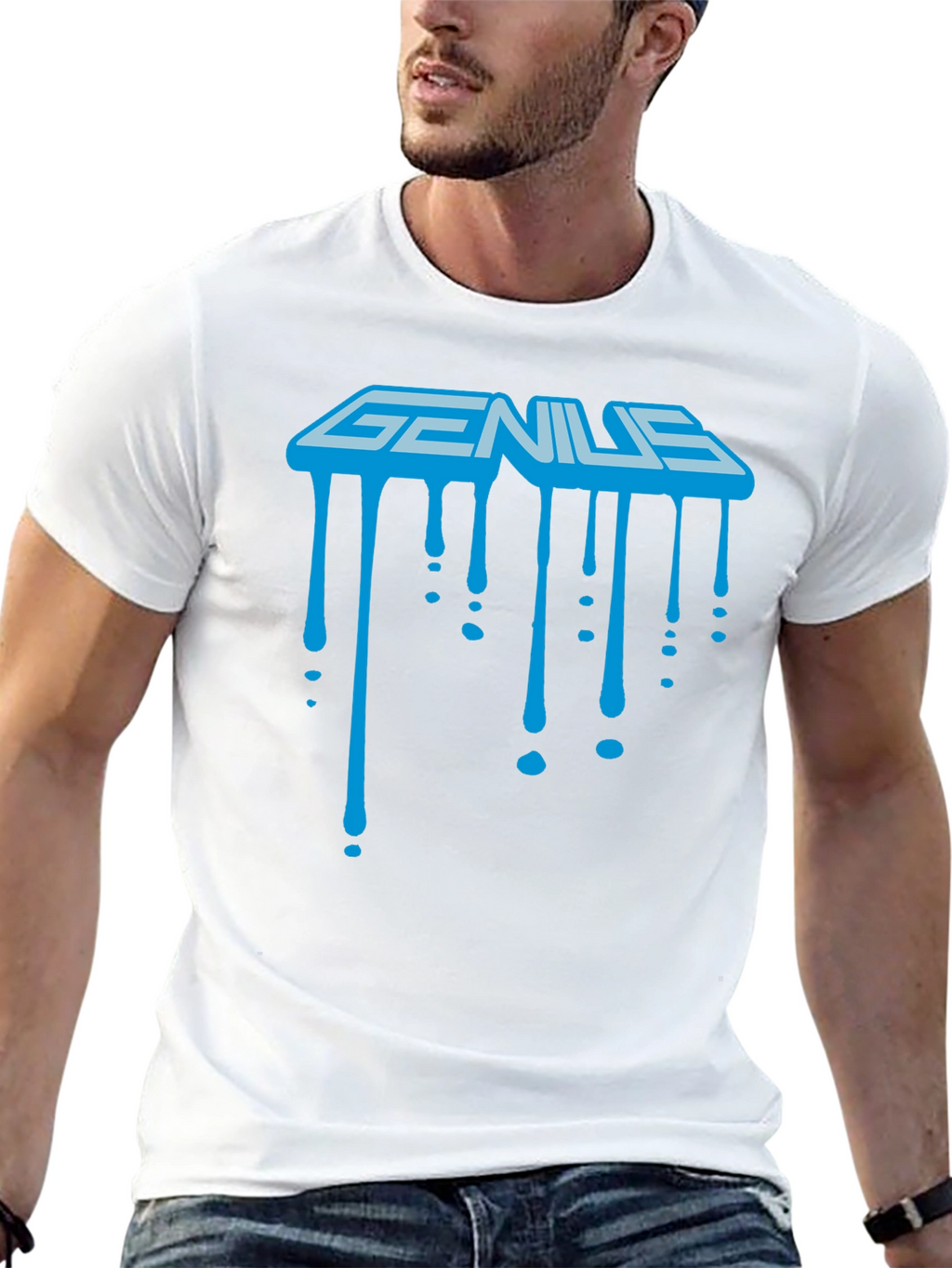 Genius Drip Graphic Tee - Cool & Stylish