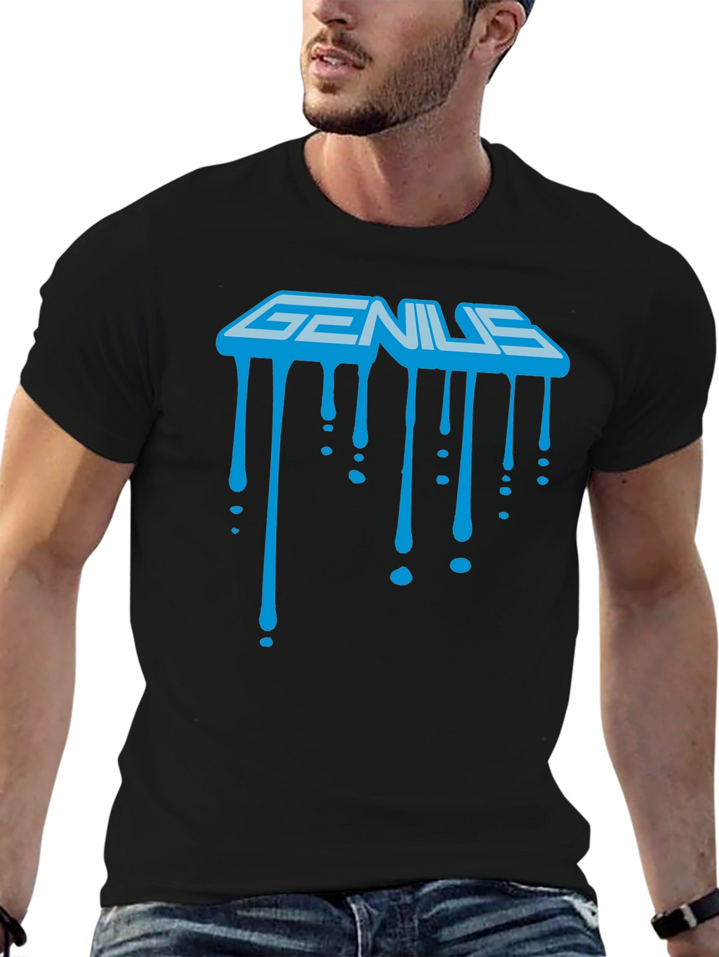 Genius Drip Graphic Tee - Cool & Stylish