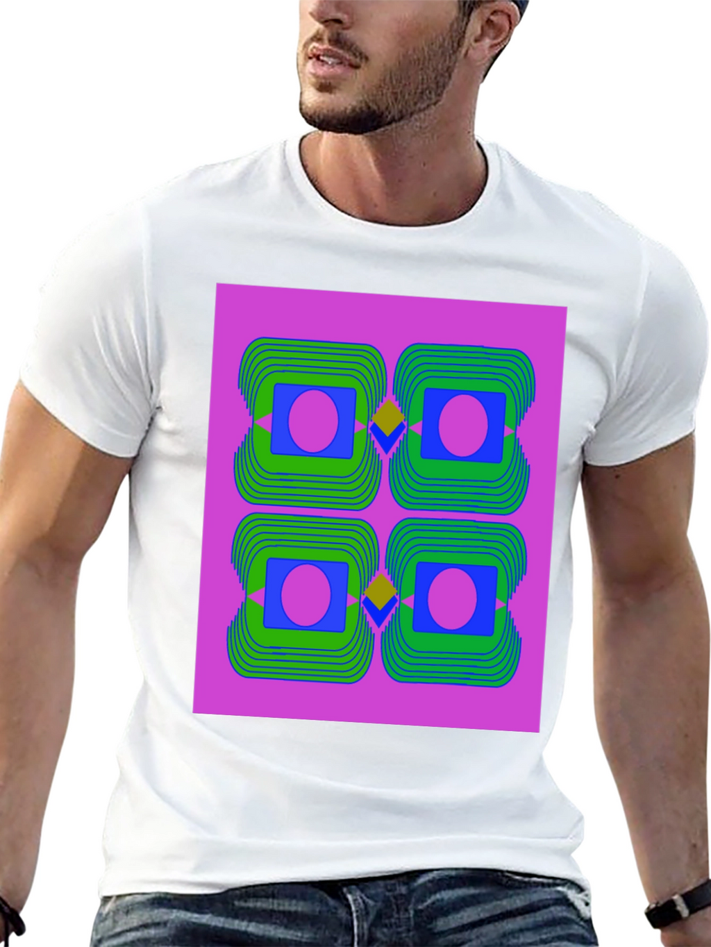 Abstract Geometric Graphic Print T-Shirt