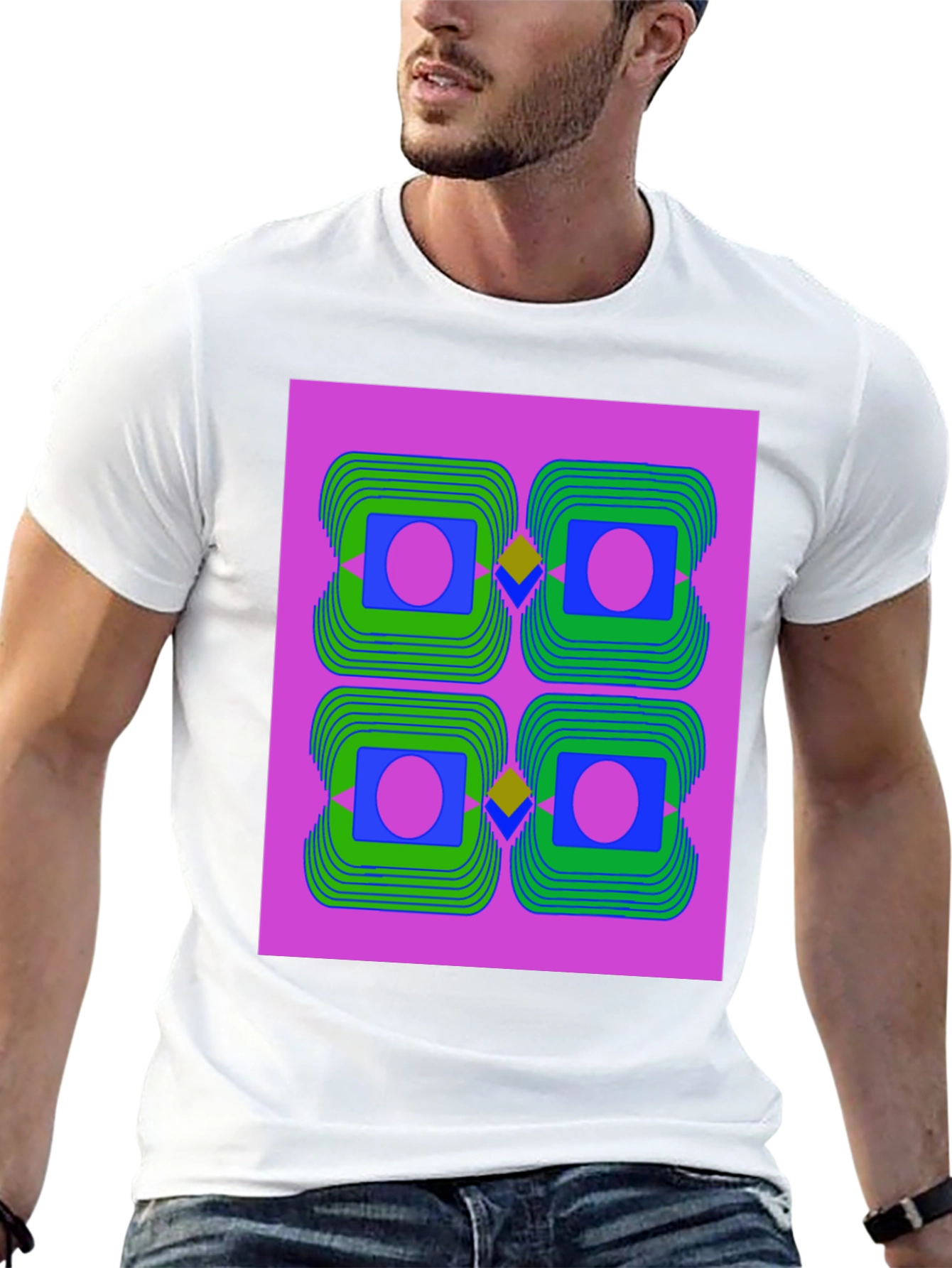 Abstract Geometric Graphic Print T-Shirt