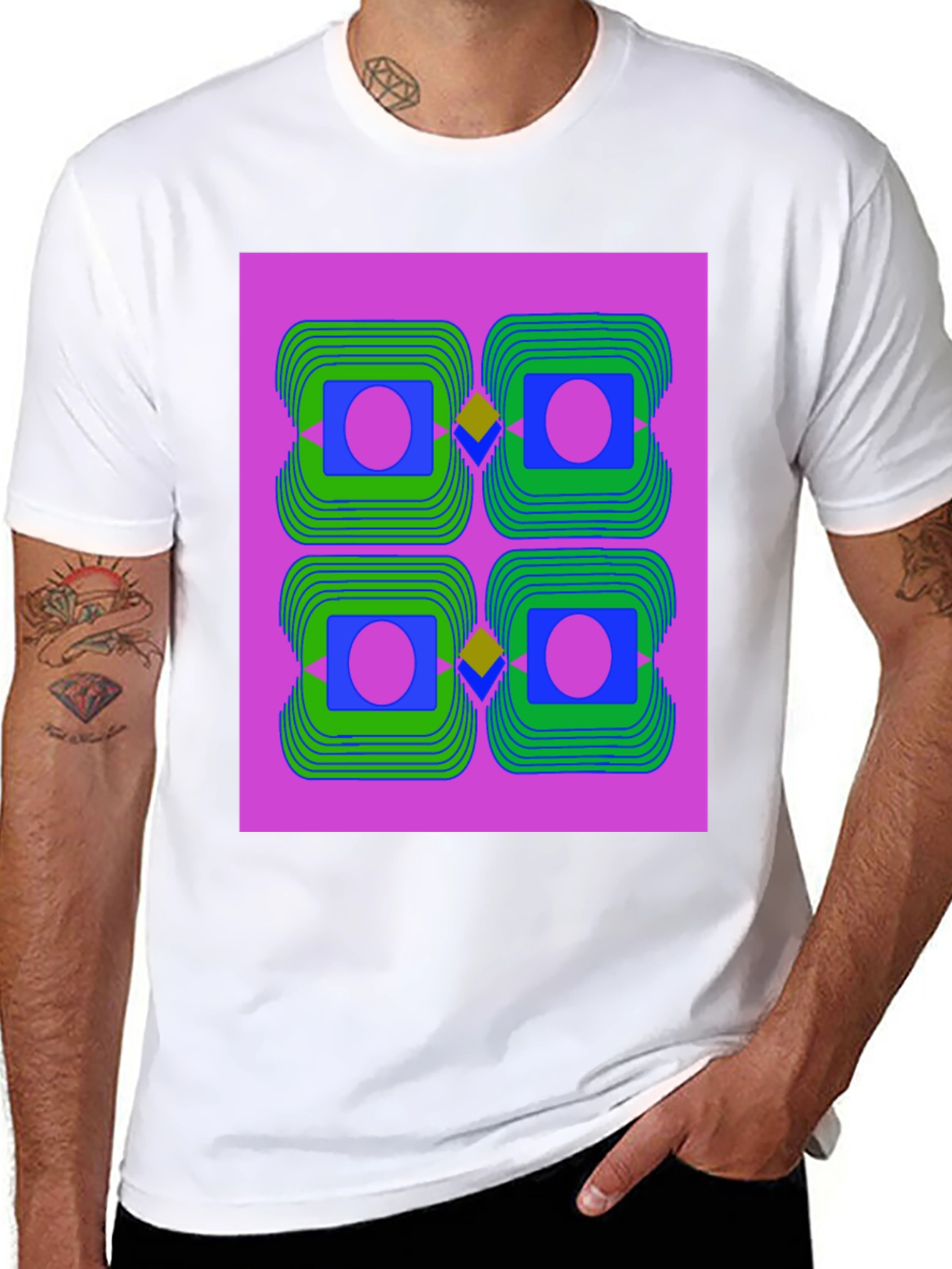 Abstract Geometric Graphic Print T-Shirt