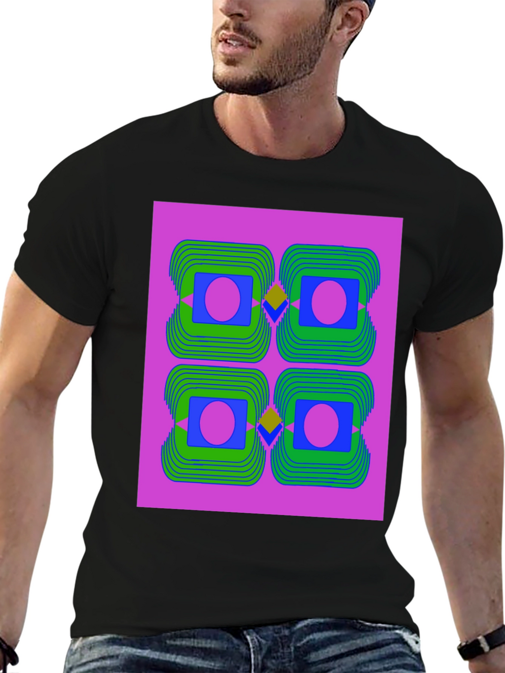 Abstract Geometric Graphic Print T-Shirt