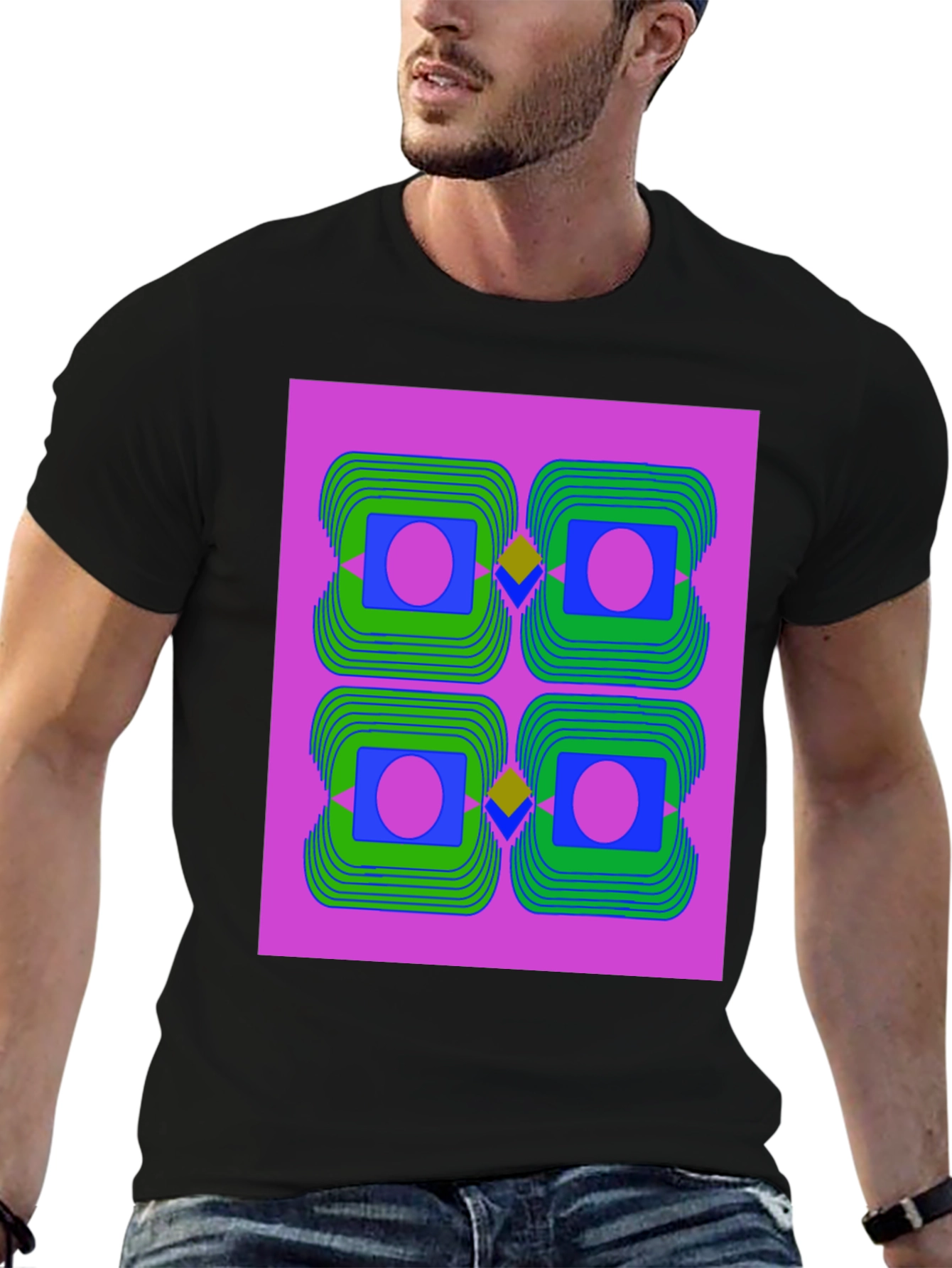 Abstract Geometric Graphic Print T-Shirt