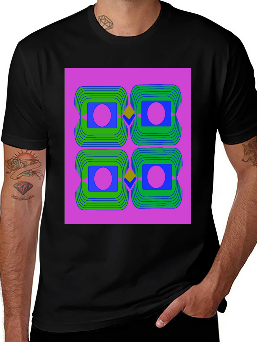 Abstract Geometric Graphic Print T-Shirt