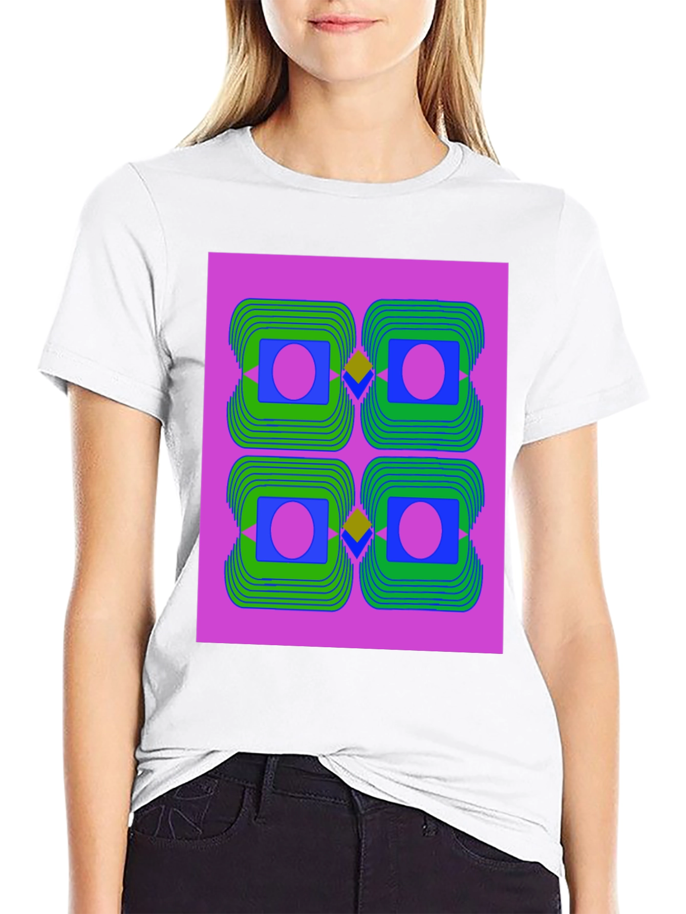 Abstract Geometric Graphic Print T-Shirt