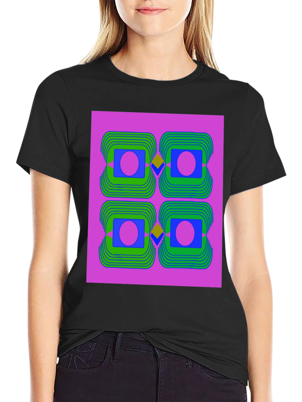 Abstract Geometric Graphic Print T-Shirt