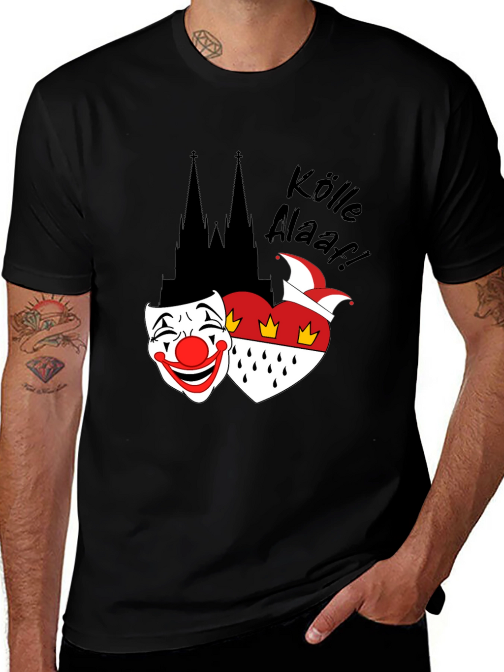 Cologne Carnival T-Shirt: Kölle Alaaf! Black Tee