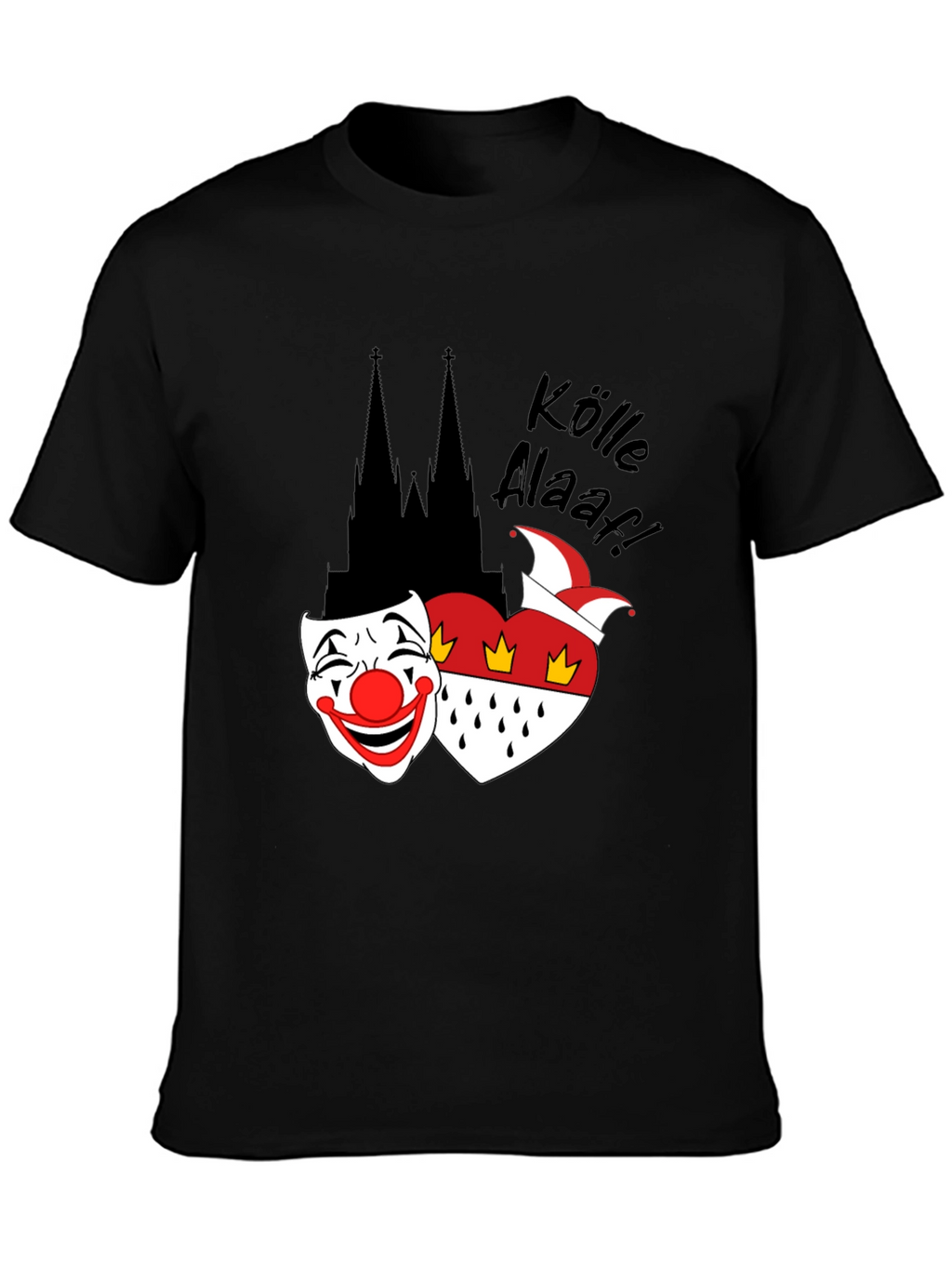 Cologne Carnival T-Shirt: Kölle Alaaf! Black Tee