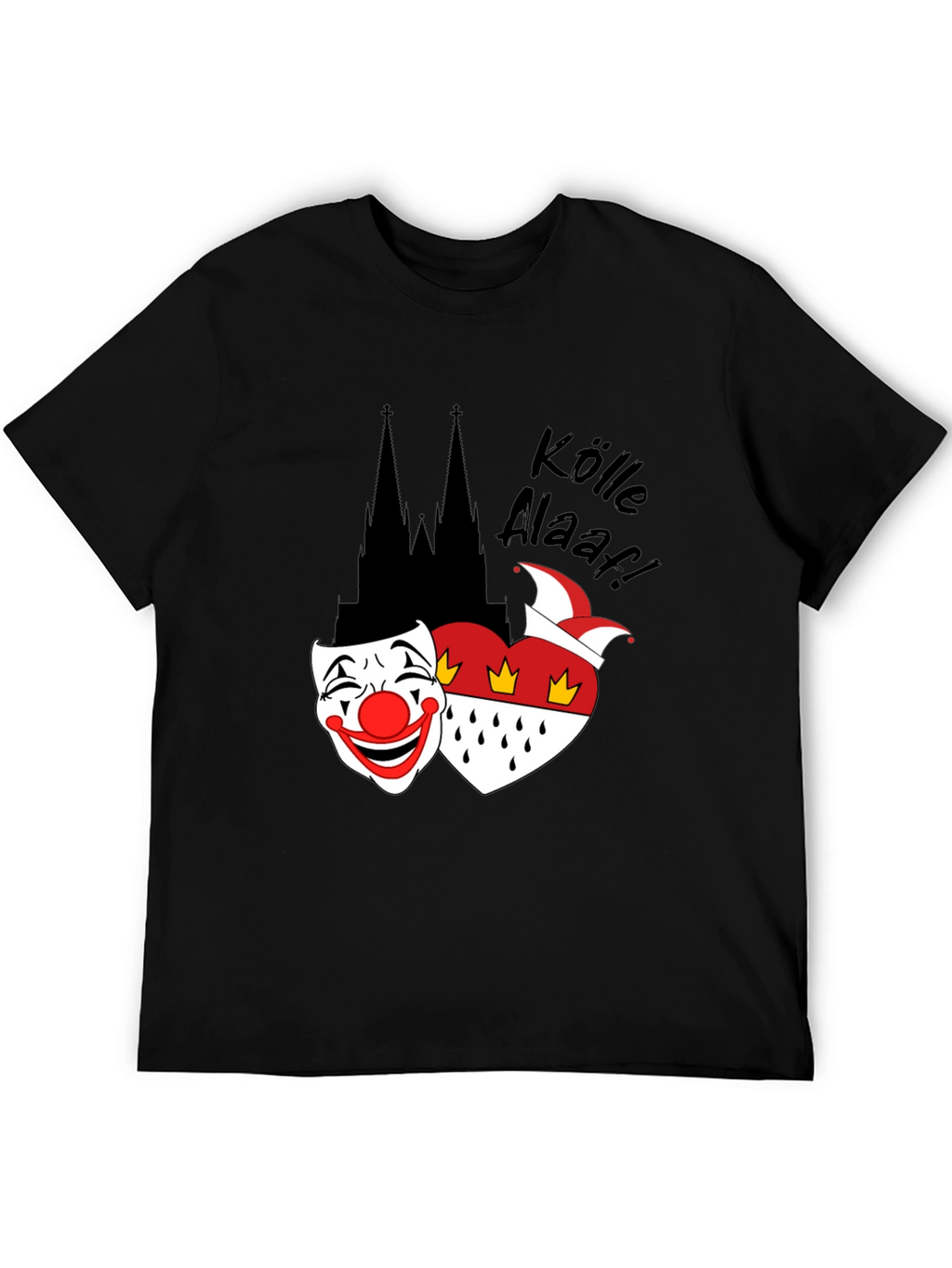Cologne Carnival T-Shirt: Kölle Alaaf! Black Tee