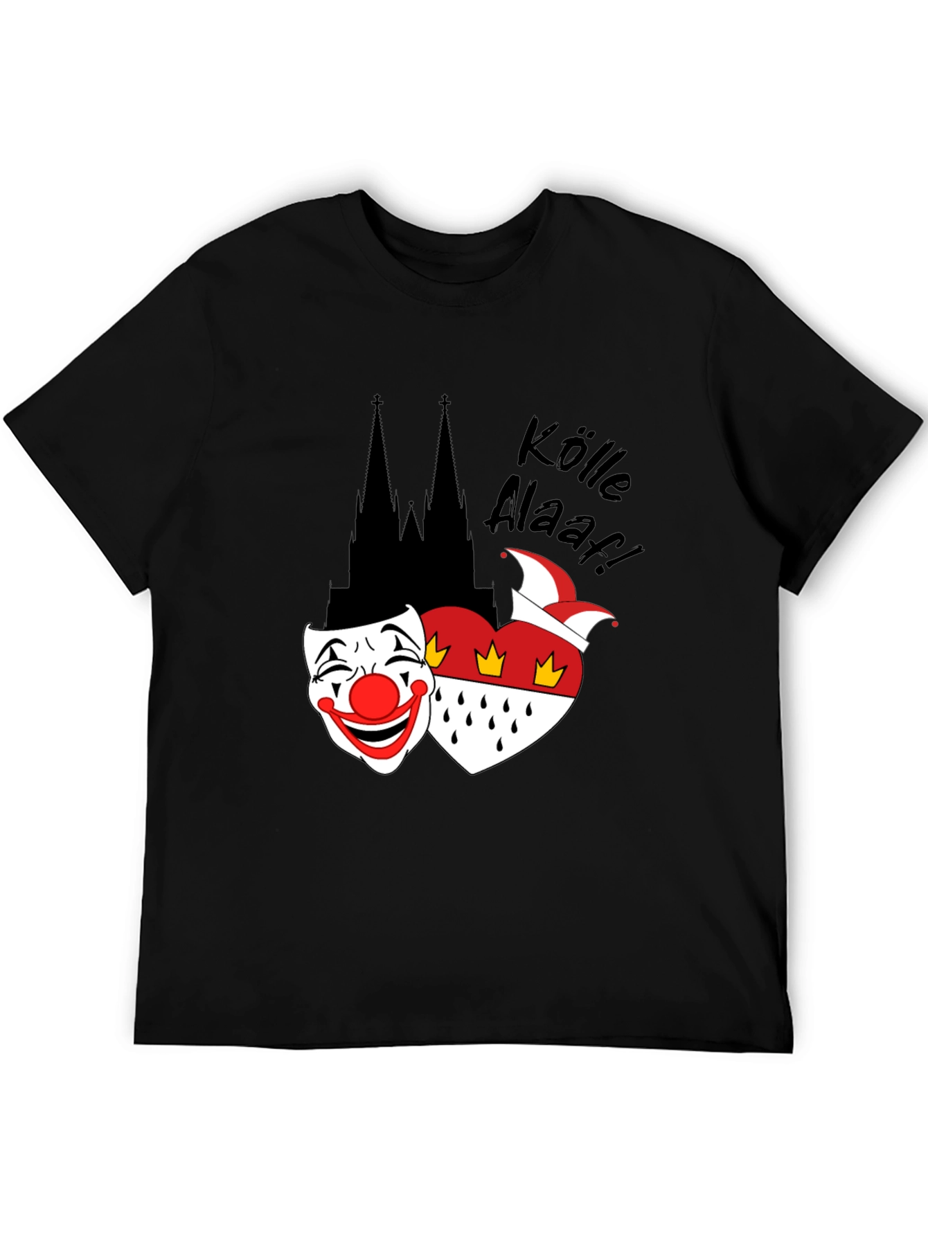 Cologne Carnival T-Shirt: Kölle Alaaf! Black Tee