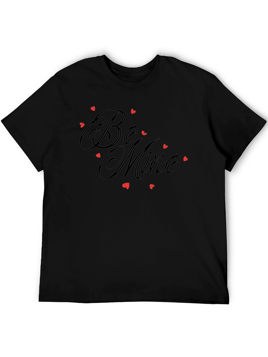 Be Mine Graphic Tee - Valentines Day Black Shirt