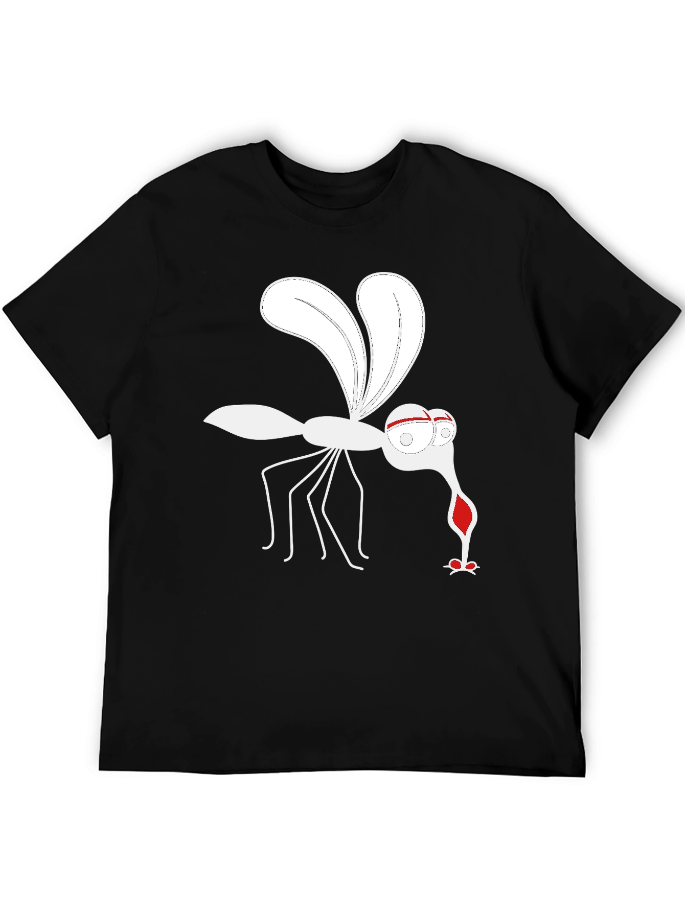 Cartoon Mosquito Graphic Tee - Quirky Insect Humor Shirt