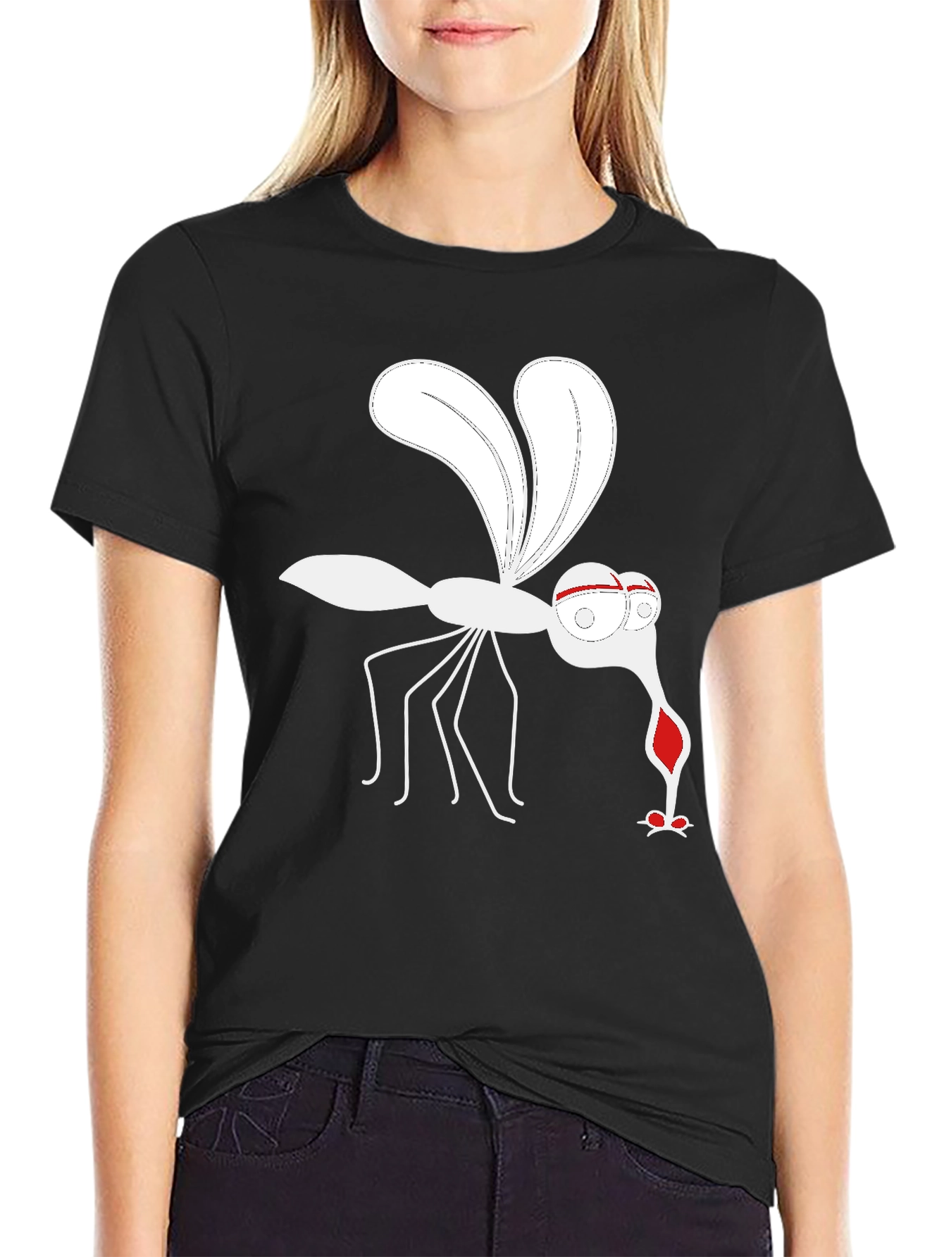 Cartoon Mosquito Graphic Tee - Quirky Insect Humor Shirt