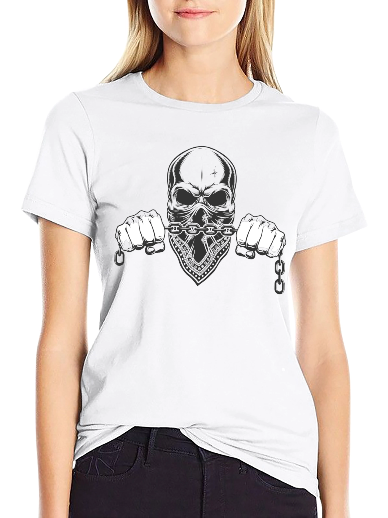 Skull Bandit Graphic T-Shirt