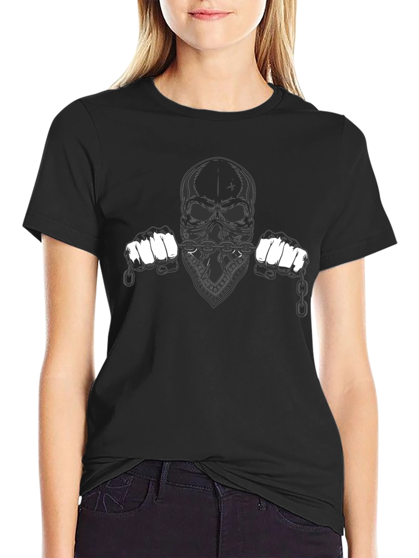 Skull Bandit Graphic T-Shirt
