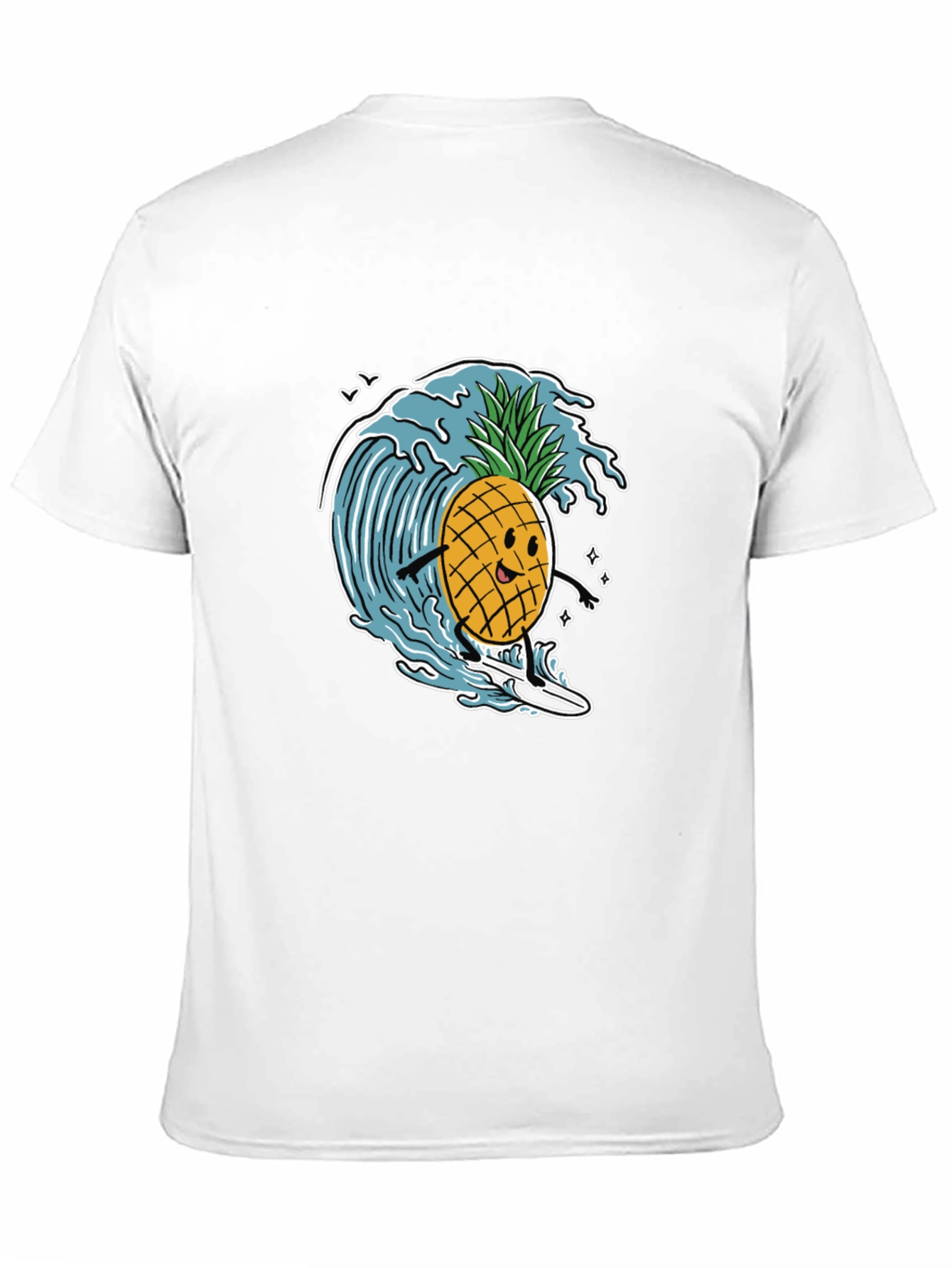 Surfing Pineapple Graphic T-Shirt