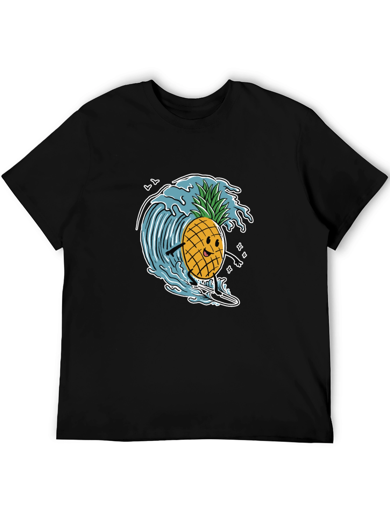 Surfing Pineapple Graphic T-Shirt