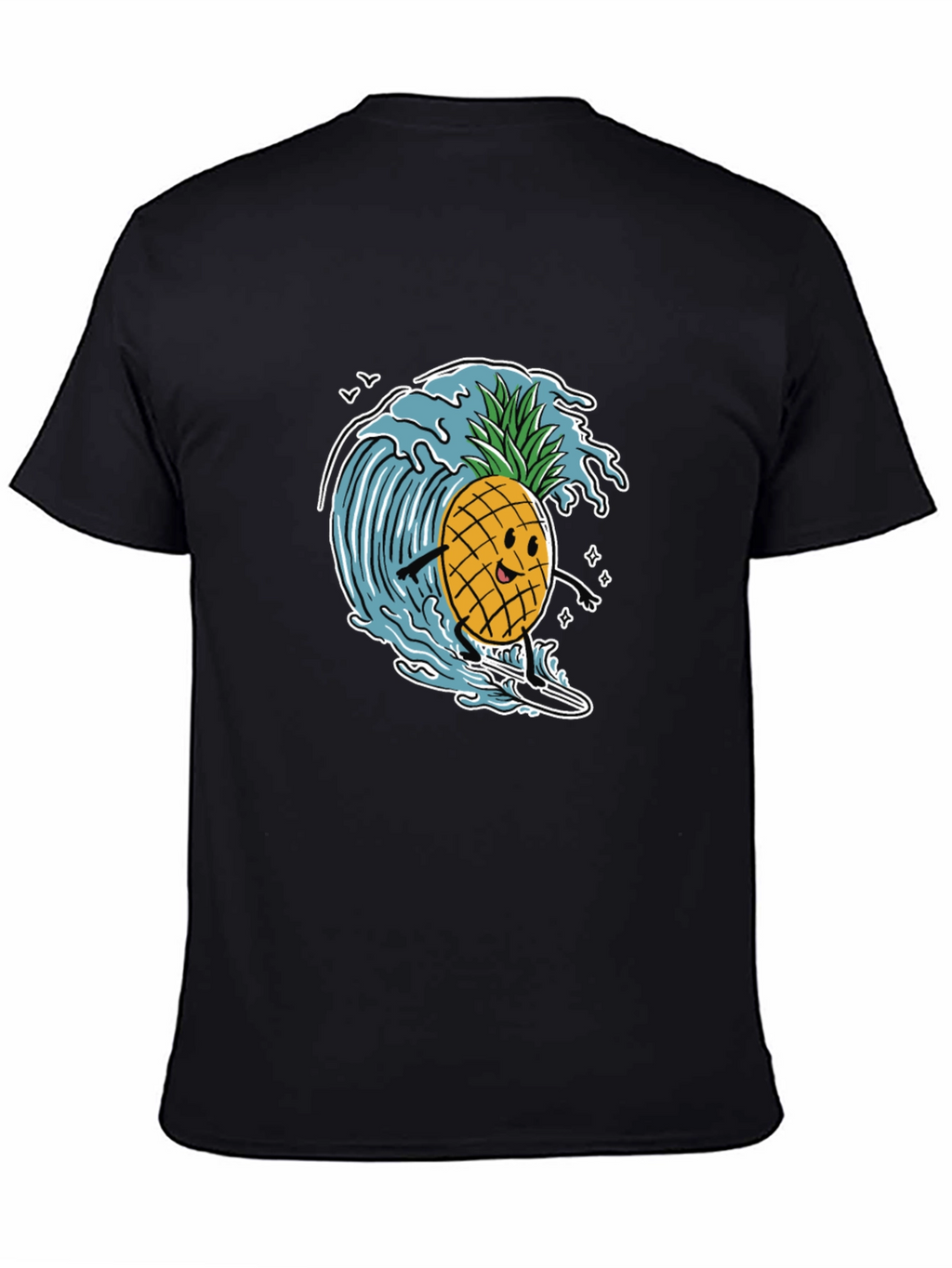 Surfing Pineapple Graphic T-Shirt