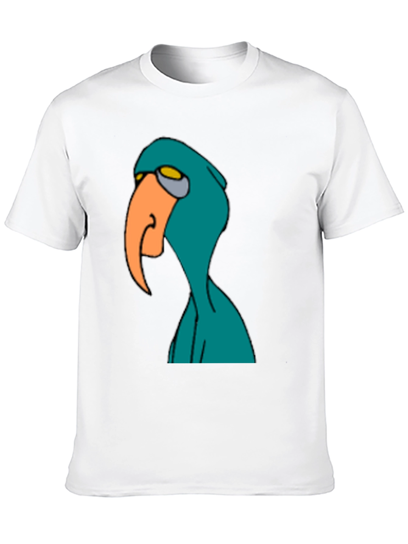 Cartoon Bird Graphic Tee - Mens Black T-Shirt