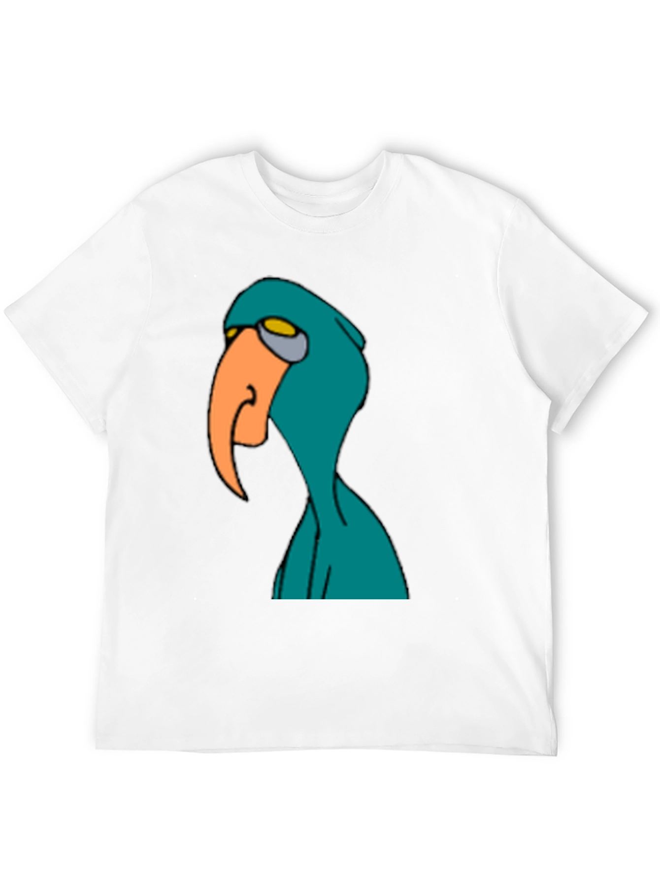 Cartoon Bird Graphic Tee - Mens Black T-Shirt