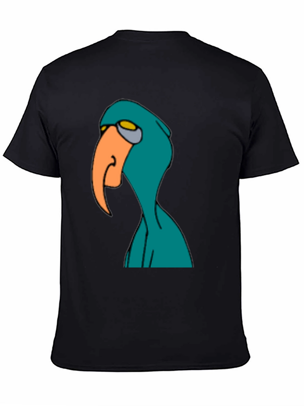 Cartoon Bird Graphic Tee - Mens Black T-Shirt