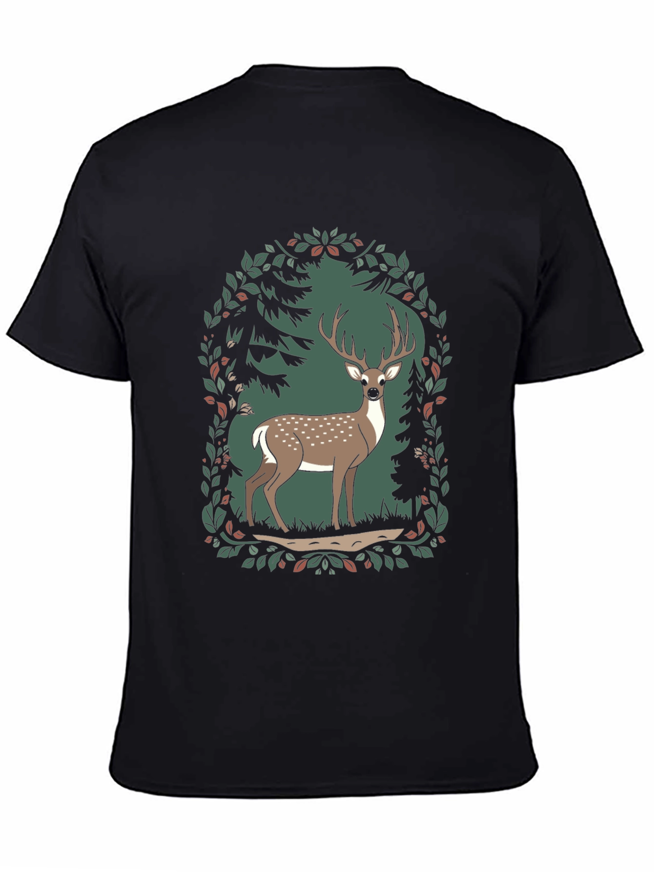 Deer in Forest Graphic Tee - Nature Lover T-Shirt