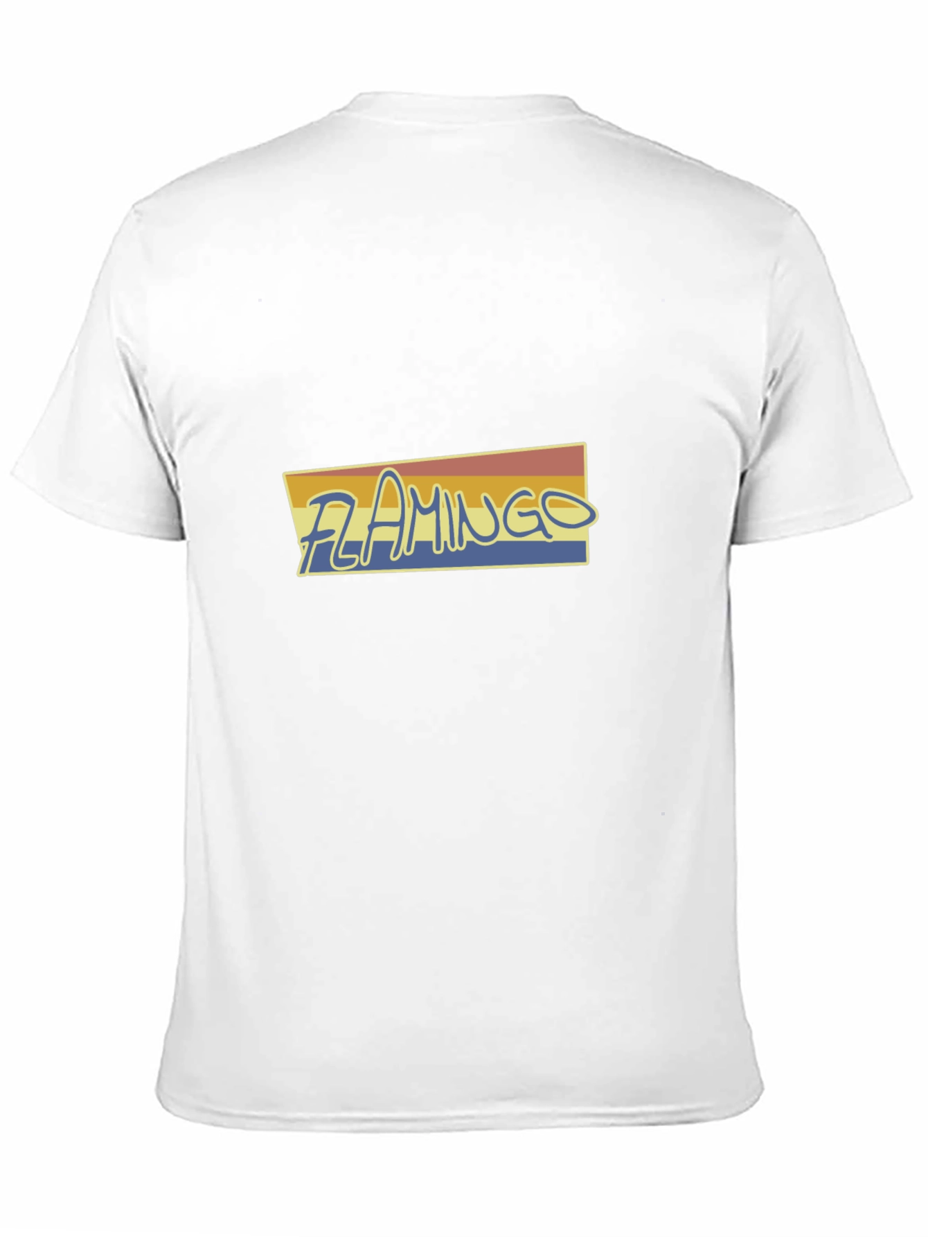 Retro Flamingo Graphic Tee - Soft Black Cotton Shirt
