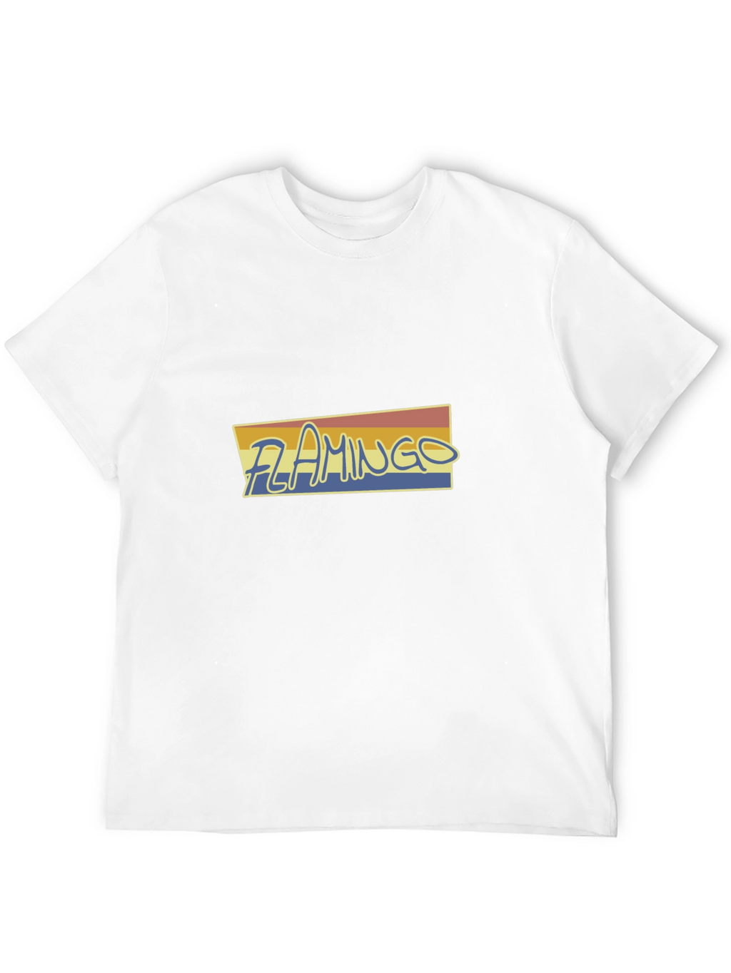 Retro Flamingo Graphic Tee - Soft Black Cotton Shirt