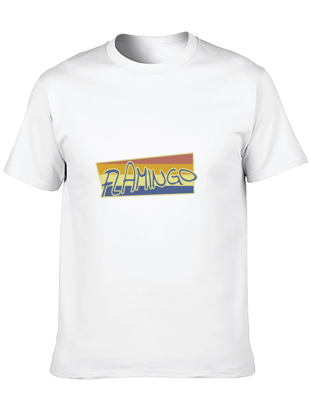 Retro Flamingo Graphic Tee - Soft Black Cotton Shirt