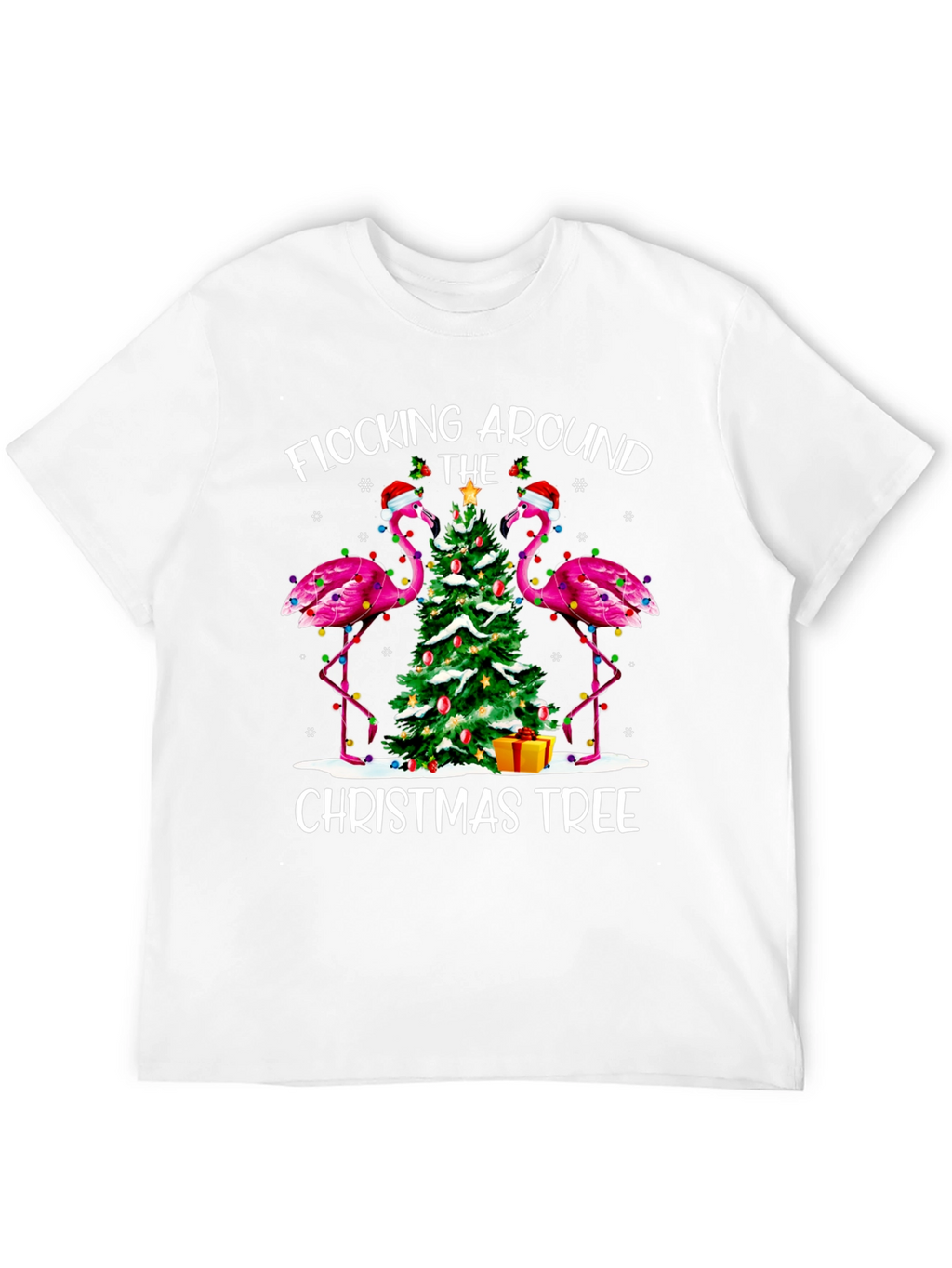 Flocking Around Christmas Tree Graphic Tee