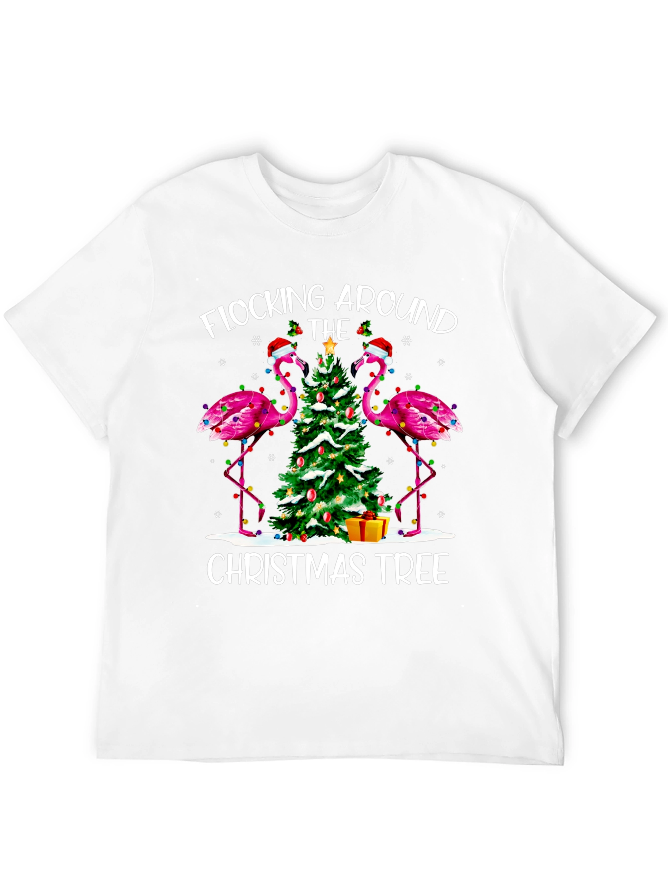 Flocking Around Christmas Tree Graphic Tee