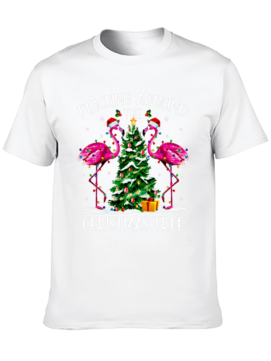 Flocking Around Christmas Tree Graphic Tee