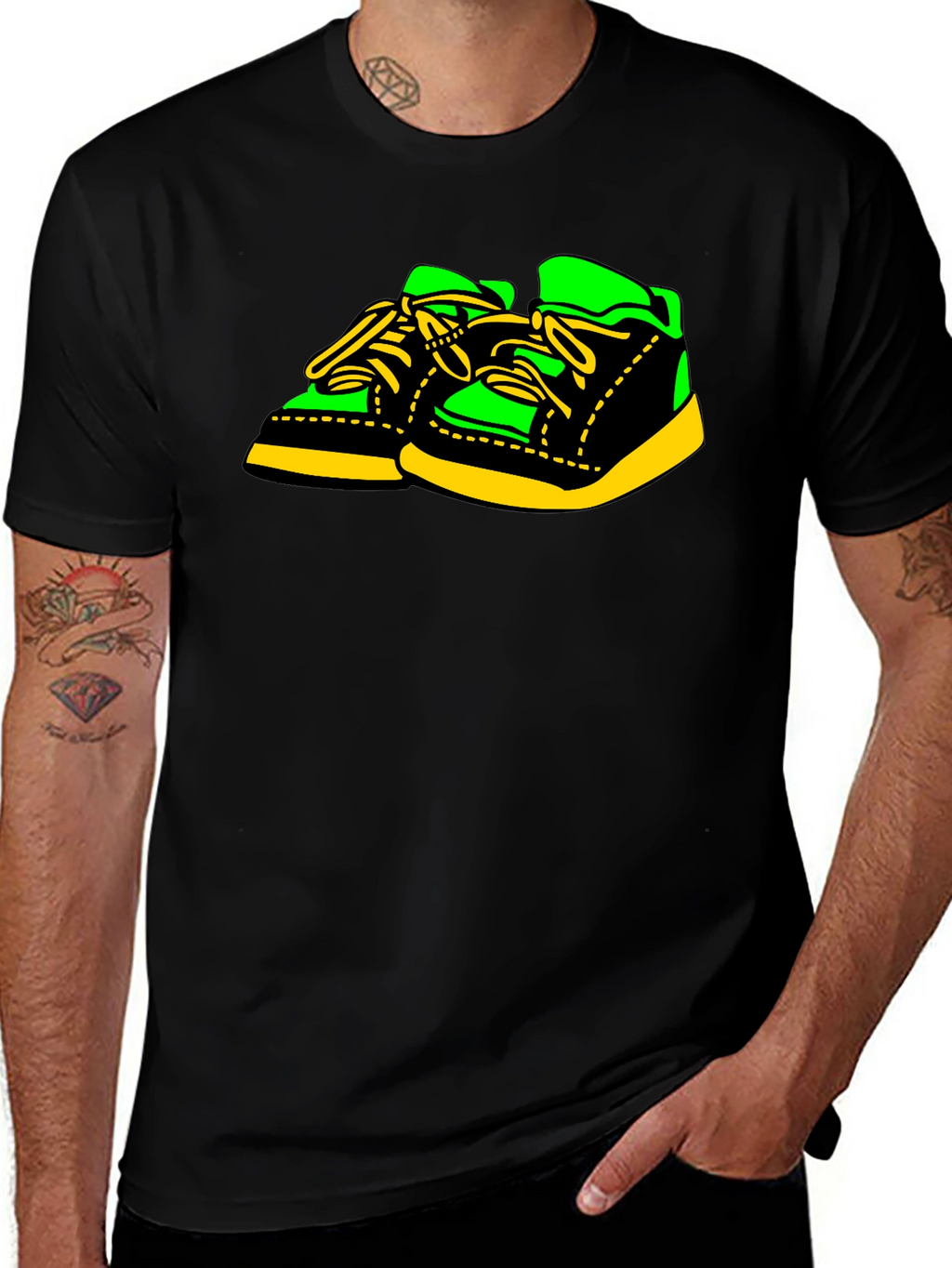 Mens Graphic T-Shirt: Retro Sneakers