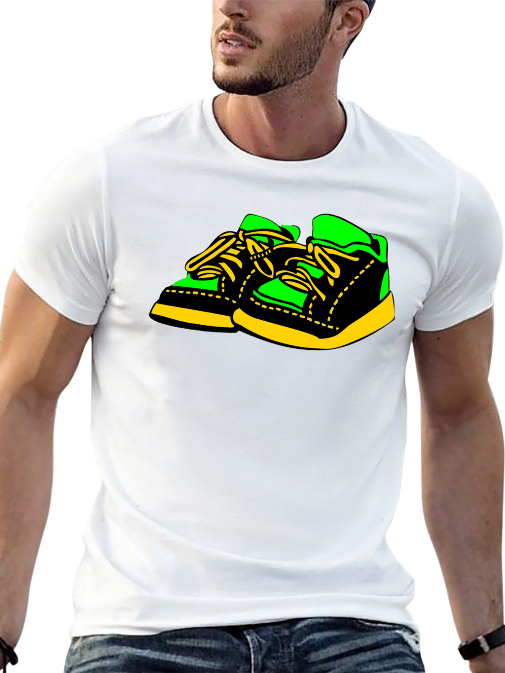 Mens Graphic T-Shirt: Retro Sneakers