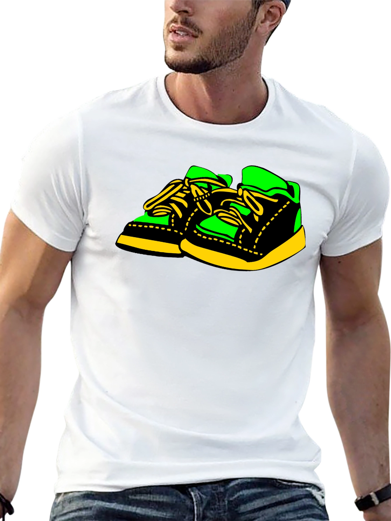 Mens Graphic T-Shirt: Retro Sneakers