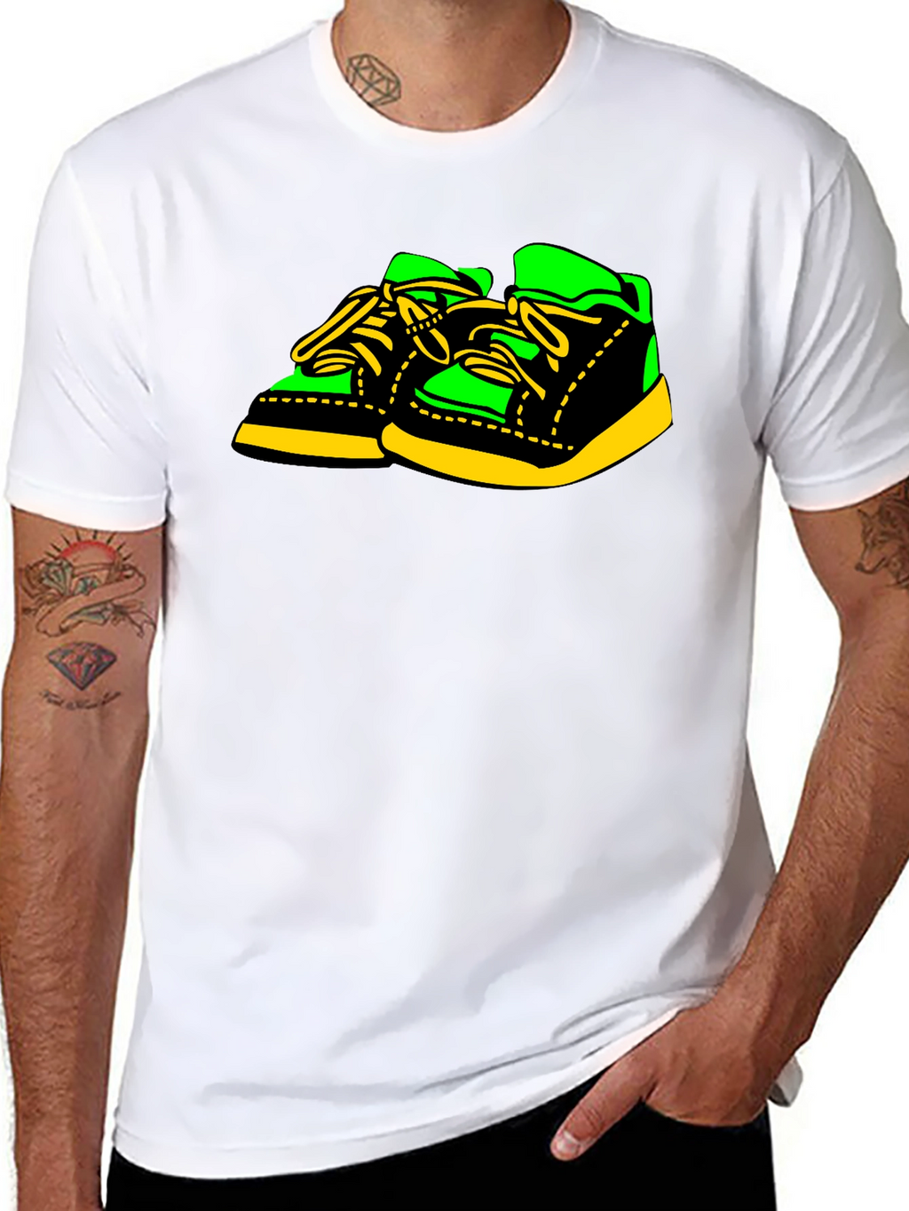 Mens Graphic T-Shirt: Retro Sneakers