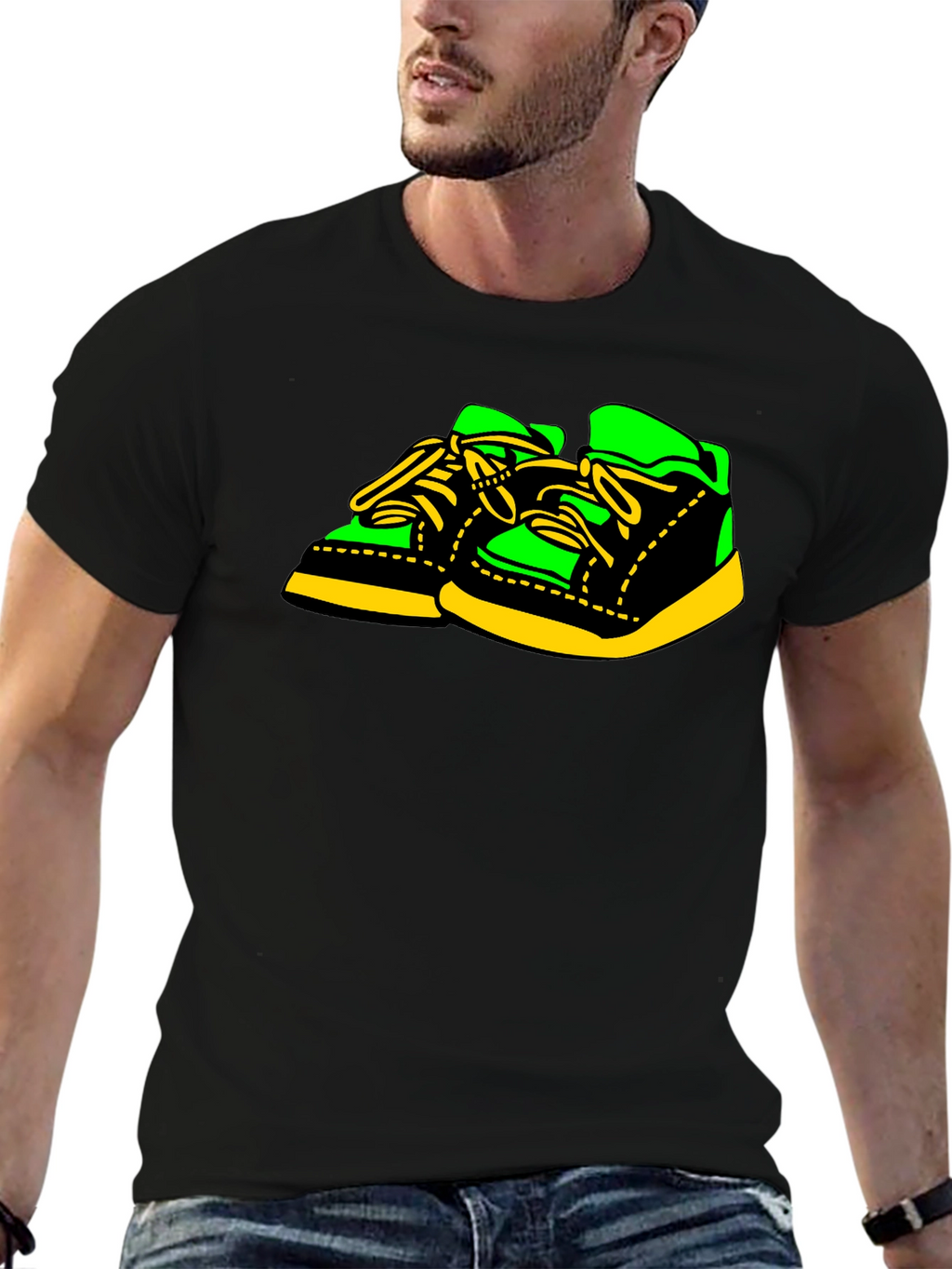 Mens Graphic T-Shirt: Retro Sneakers