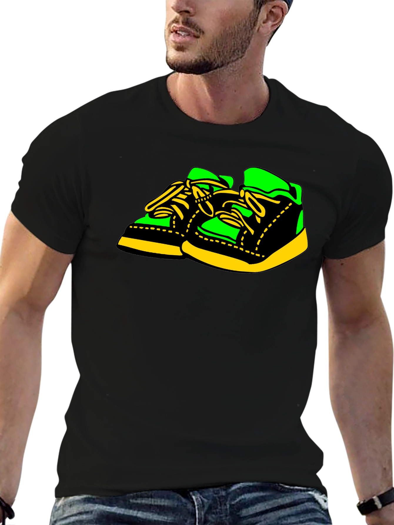 Mens Graphic T-Shirt: Retro Sneakers
