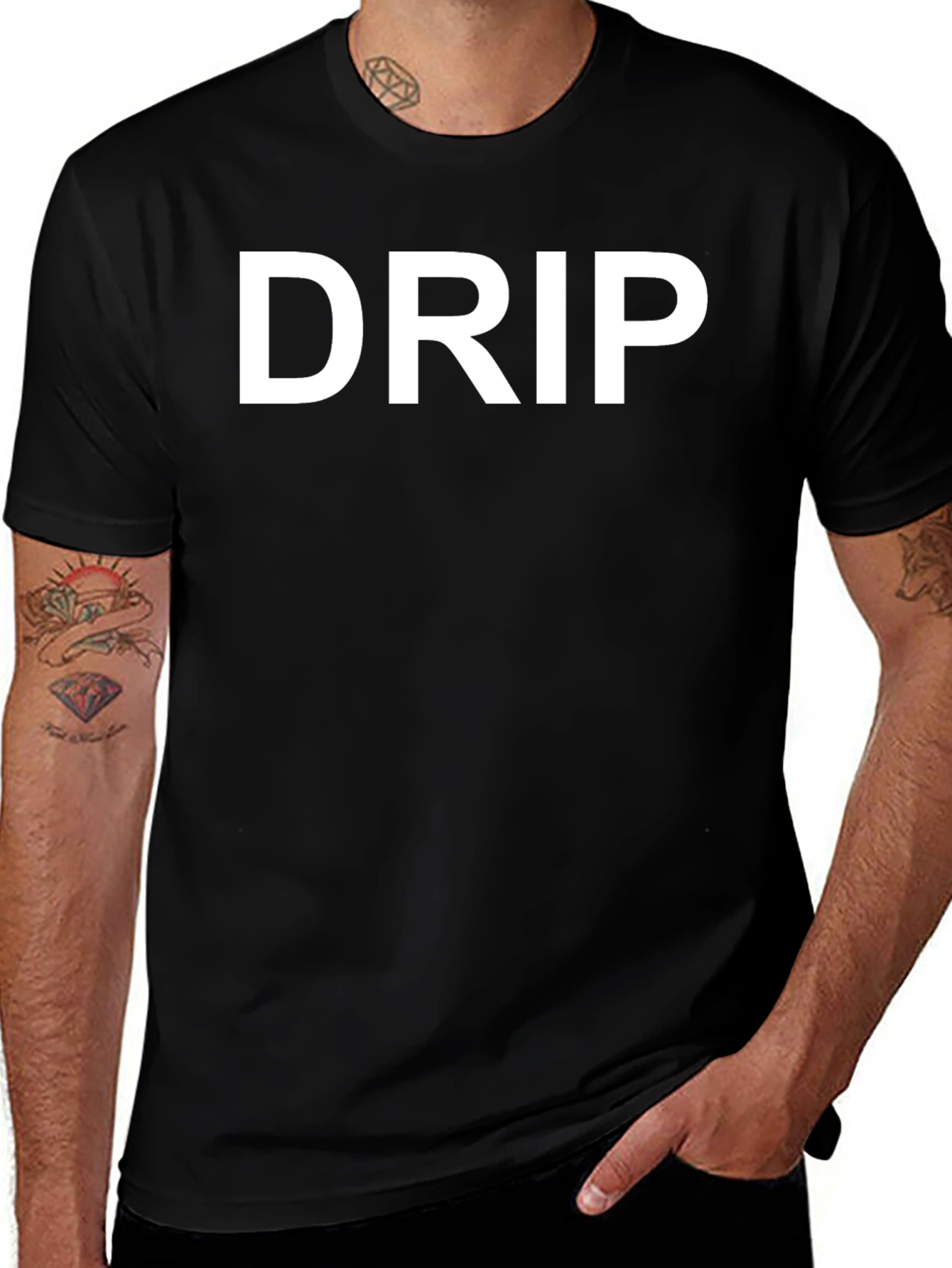 Drip Tee - Stylish Black T-Shirt