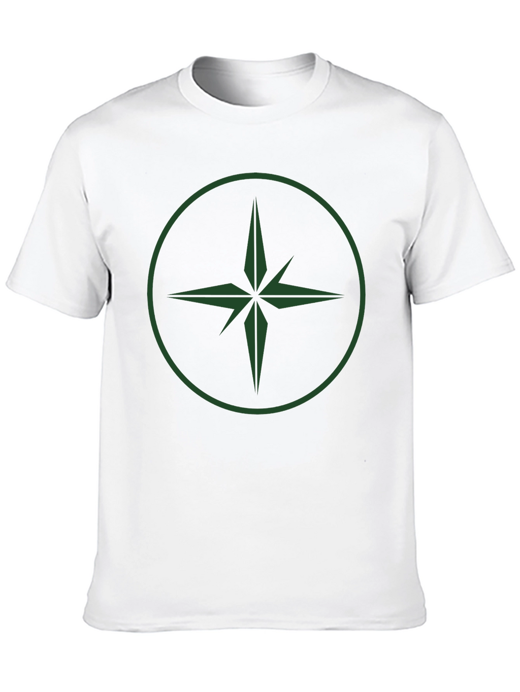 Geometric Compass Graphic T-Shirt - Black