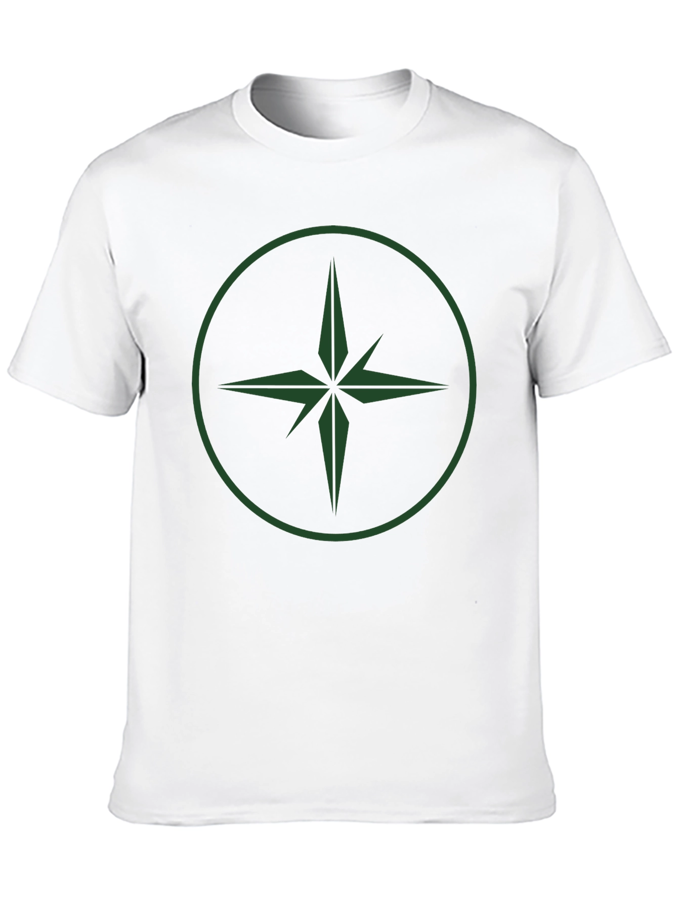 Geometric Compass Graphic T-Shirt - Black